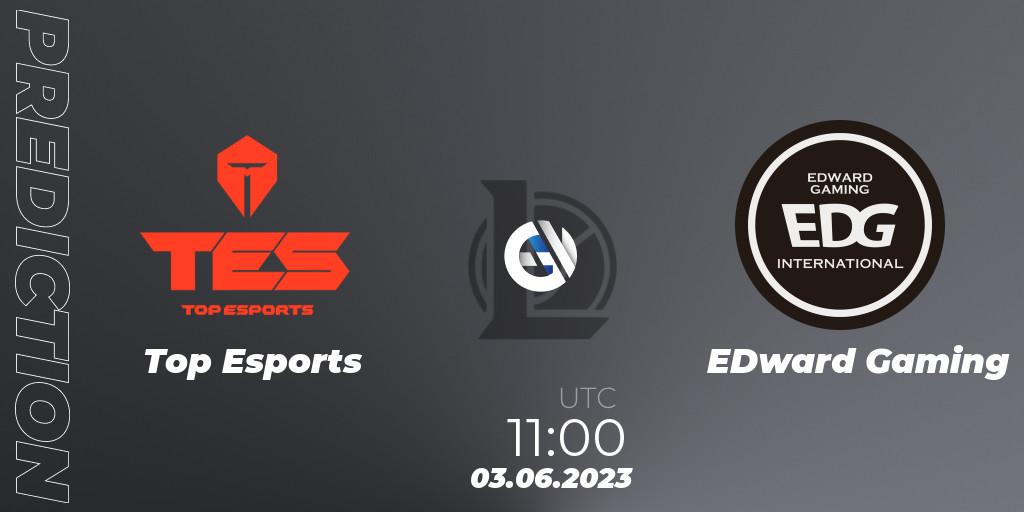 Top Esports - EDward Gaming: ennuste. 03.06.2023 at 11:00, LoL, LPL Summer 2023 Regular Season
