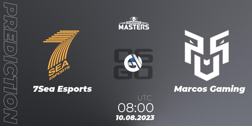 7Sea Esports - Marcos Gaming: ennuste. 10.08.2023 at 08:00, Counter-Strike (CS2), Skyesports Masters 2023: Regular Season