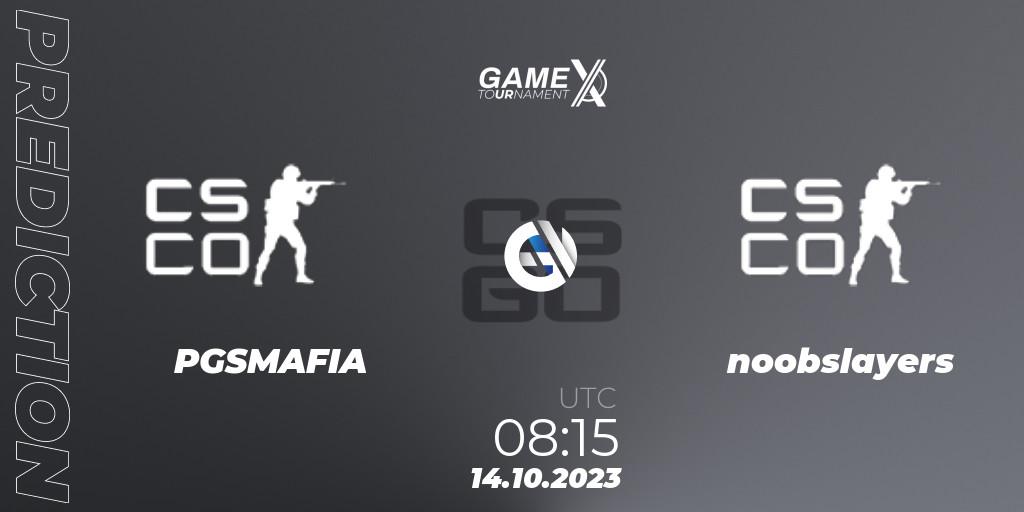 PGSMAFIA - noobslayers: ennuste. 14.10.2023 at 09:00, Counter-Strike (CS2), GameX 2023