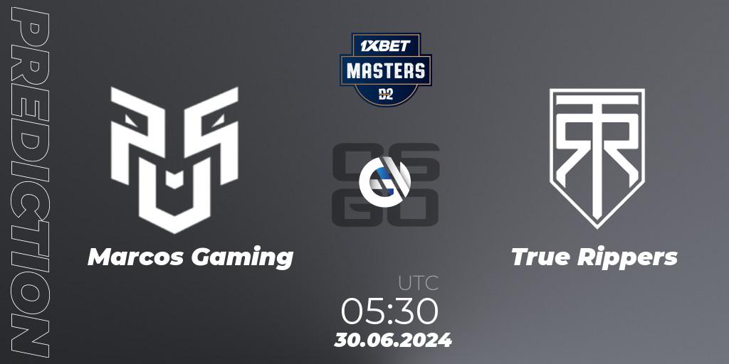 Marcos Gaming - True Rippers: ennuste. 30.06.2024 at 05:40, Counter-Strike (CS2), Dust2.in Masters #11