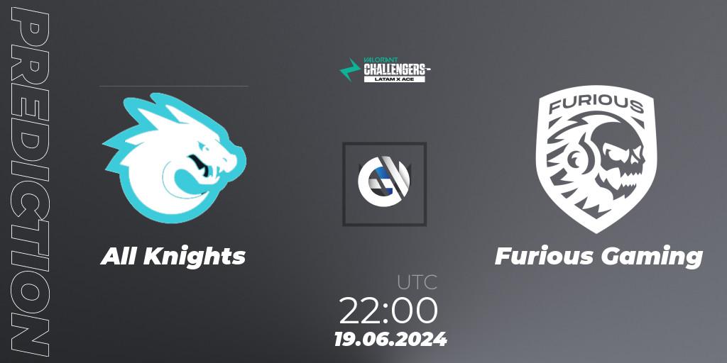 All Knights - Furious Gaming: ennuste. 19.06.2024 at 22:00, VALORANT, VALORANT Challengers 2024 LAS: Split 2