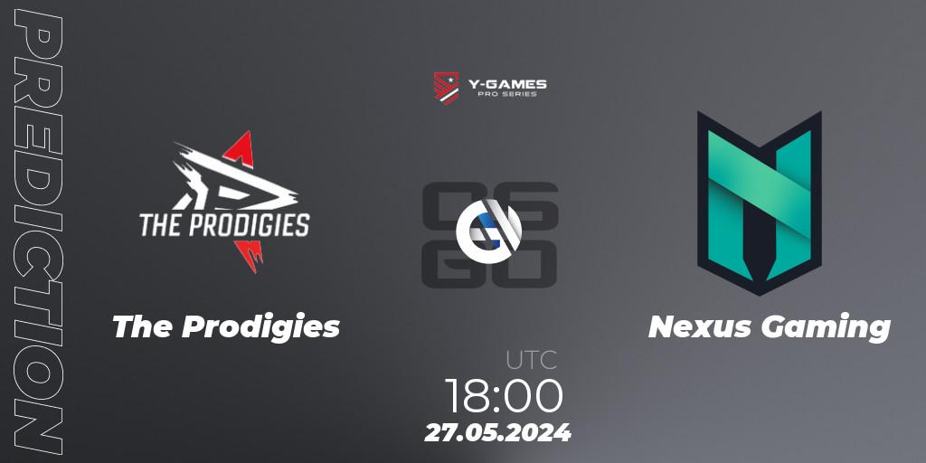 The Prodigies - Nexus Gaming: ennuste. 27.05.2024 at 18:00, Counter-Strike (CS2), Y-Games PRO Series 2024