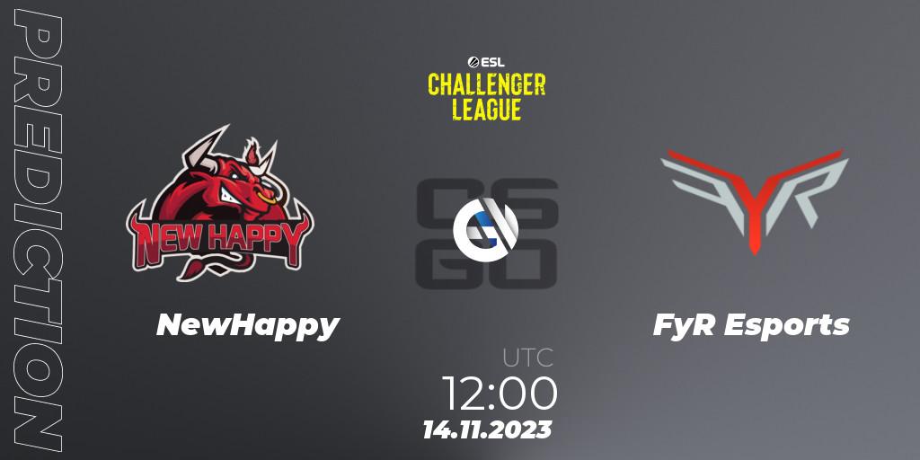 NewHappy - FyR Esports: ennuste. 14.11.23, CS2 (CS:GO), ESL Challenger League Season 46: Asia-Pacific