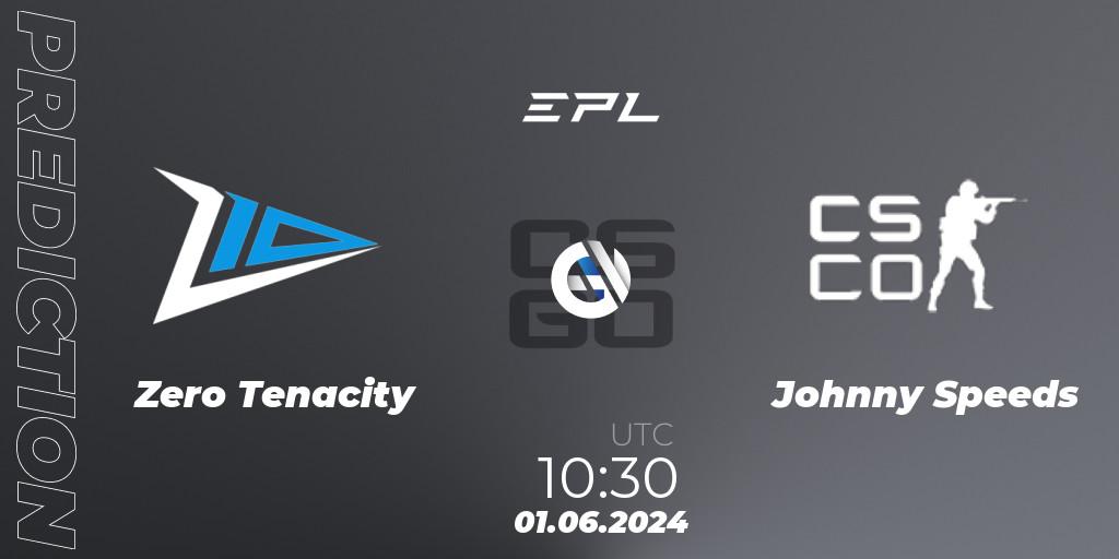 Zero Tenacity - Johnny Speeds: ennuste. 03.06.2024 at 11:15, Counter-Strike (CS2), European Pro League Season 16