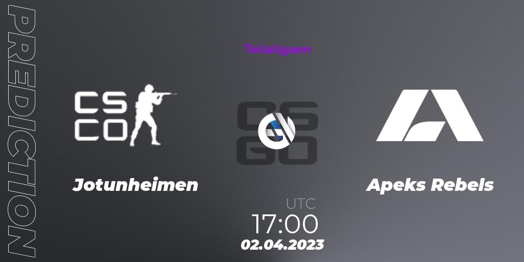 Jotunheimen - Apeks Rebels: ennuste. 02.04.23, CS2 (CS:GO), Telialigaen Spring 2023: Group stage