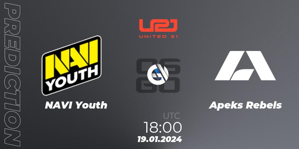 NAVI Youth - Apeks Rebels: ennuste. 19.01.24, CS2 (CS:GO), United21 Season 10: Division 2