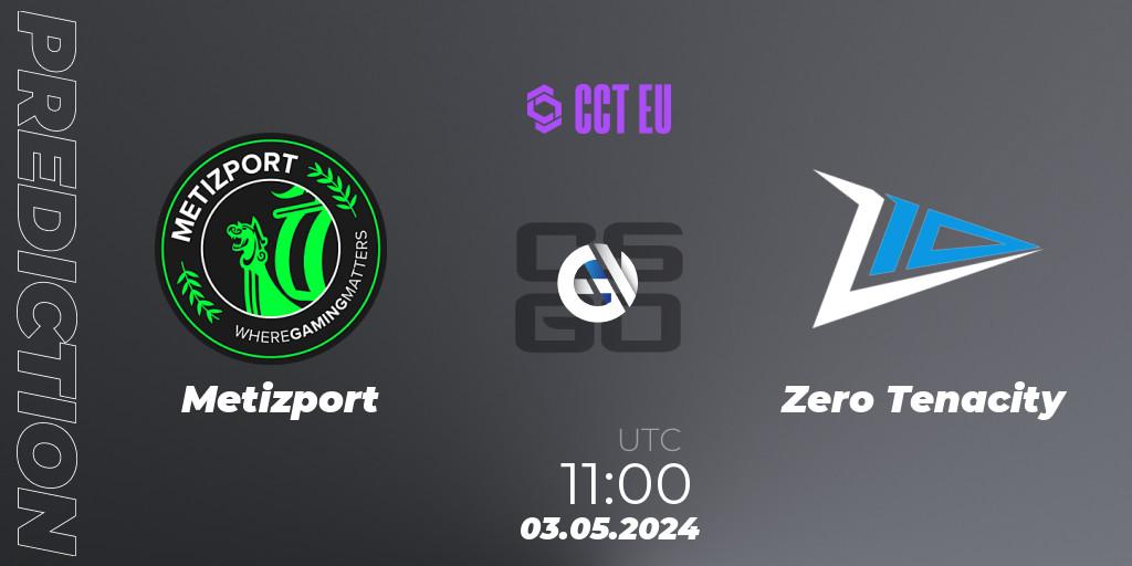 Metizport - Zero Tenacity: ennuste. 03.05.2024 at 11:00, Counter-Strike (CS2), CCT Season 2 Europe Series 1