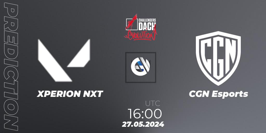 XPERION NXT - CGN Esports: ennuste. 27.05.2024 at 19:00, VALORANT, VALORANT Challengers 2024 DACH: Evolution Split 2