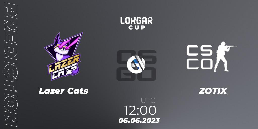 Lazer Cats - ZOTIX: ennuste. 06.06.2023 at 12:00, Counter-Strike (CS2), Lorgar Cup: Ukrainian Closed Qualifier