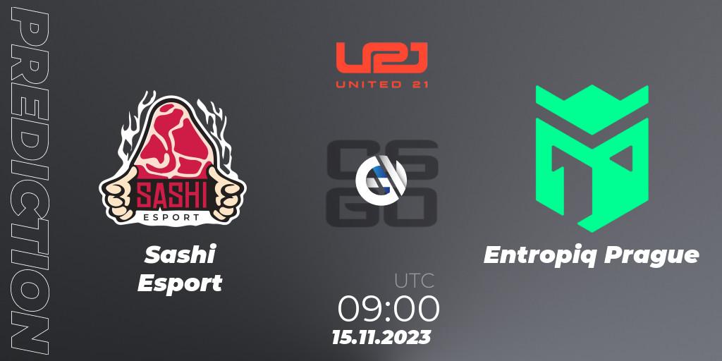  Sashi Esport - Entropiq Prague: ennuste. 15.11.2023 at 09:00, Counter-Strike (CS2), United21 Season 8
