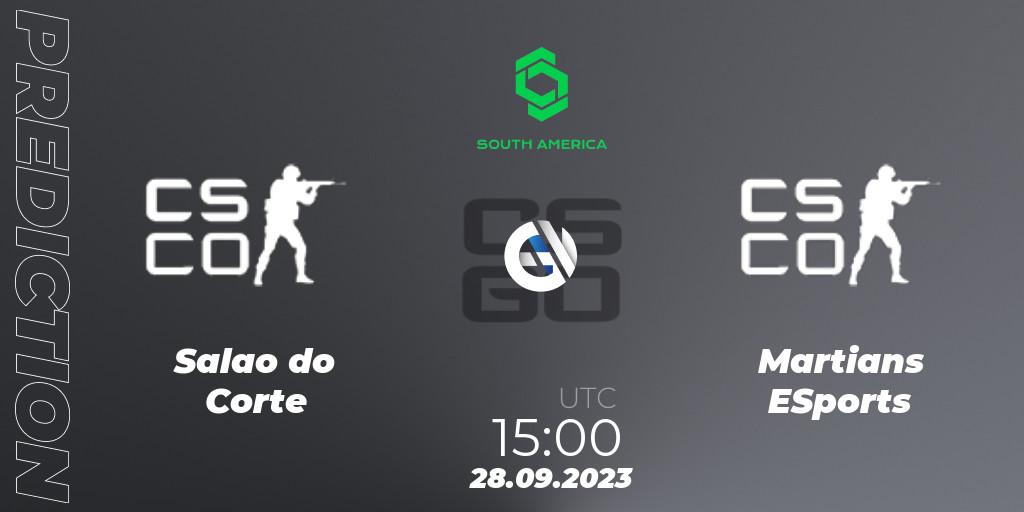 Salao do Corte - Martians ESports: ennuste. 28.09.2023 at 15:00, Counter-Strike (CS2), CCT South America Series #12: Closed Qualifier