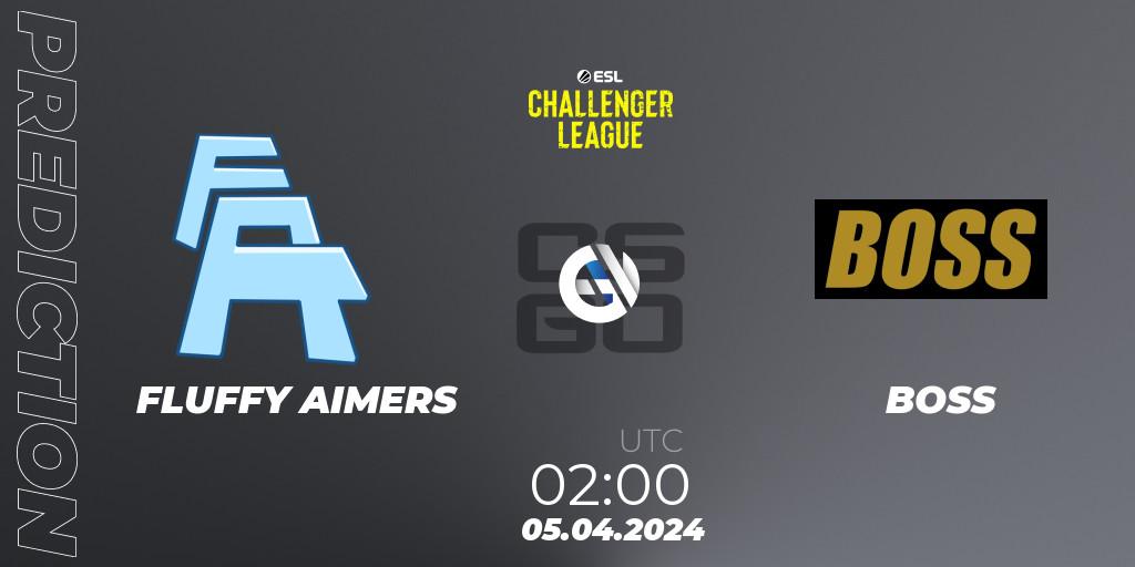 FLUFFY AIMERS - BOSS: ennuste. 05.04.2024 at 01:00, Counter-Strike (CS2), ESL Challenger League Season 47: North America