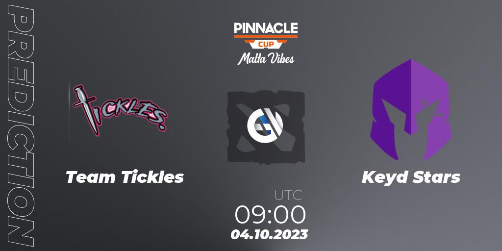 Team Tickles - Keyd Stars: ennuste. 04.10.2023 at 09:00, Dota 2, Pinnacle Cup: Malta Vibes #4