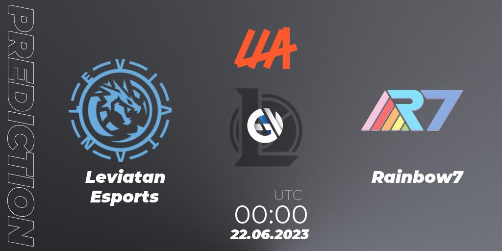 Leviatan Esports - Rainbow7: ennuste. 22.06.2023 at 00:00, LoL, LLA Closing 2023 - Group Stage