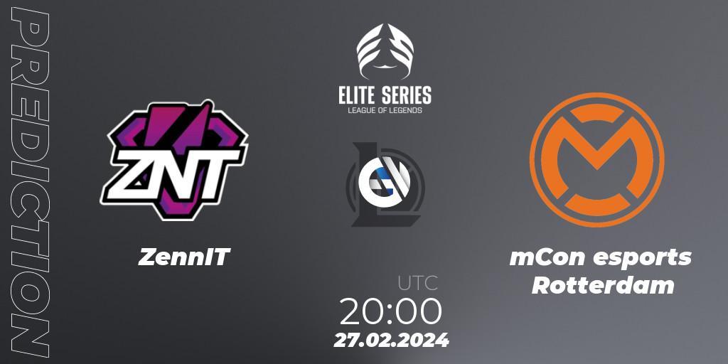 ZennIT - mCon esports Rotterdam: ennuste. 27.02.24, LoL, Elite Series Spring 2024