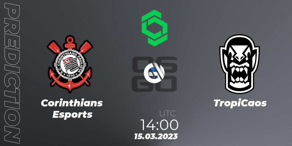 Corinthians Esports - TropiCaos: ennuste. 15.03.2023 at 14:00, Counter-Strike (CS2), CCT South America Series #5