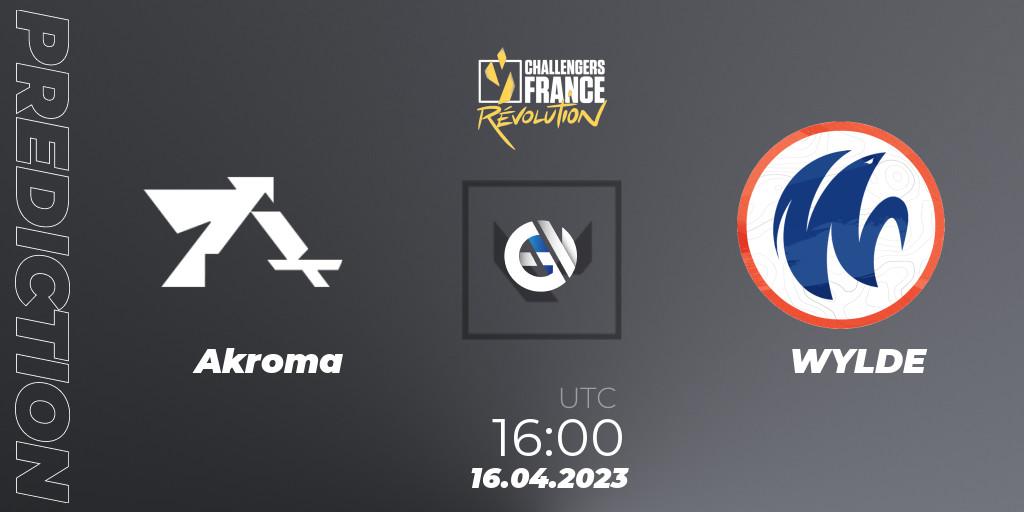Akroma - WYLDE: ennuste. 16.04.2023 at 16:00, VALORANT, VALORANT Challengers France: Revolution Split 2 - Regular Season