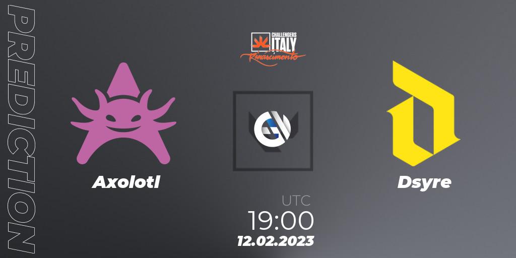Axolotl - Dsyre: ennuste. 12.02.23, VALORANT, VALORANT Challengers 2023 Italy: Rinascimento Split 1