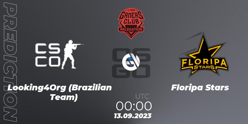 Looking4Org (Brazilian Team) - Floripa Stars: ennuste. 12.09.2023 at 21:00, Counter-Strike (CS2), Gamers Club Liga Série A Relegation: September 2023