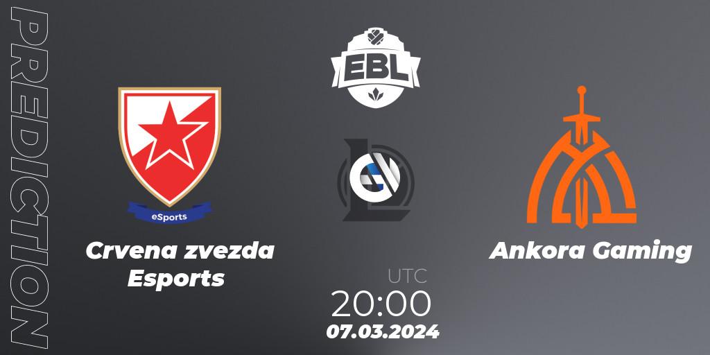 Crvena zvezda Esports - Ankora Gaming: ennuste. 07.03.2024 at 20:00, LoL, Esports Balkan League Season 14