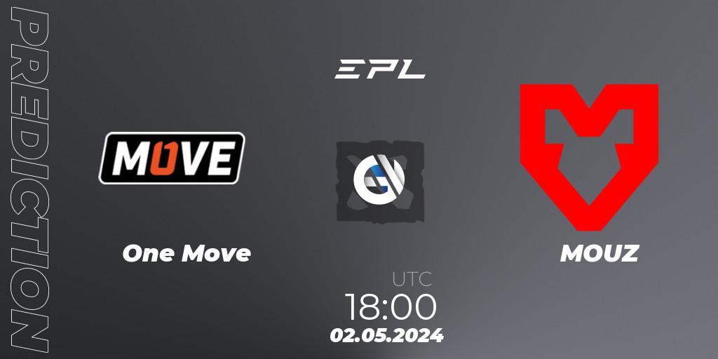 One Move - MOUZ: ennuste. 02.05.2024 at 18:15, Dota 2, European Pro League Season 18