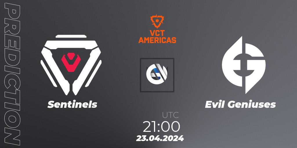 Sentinels - Evil Geniuses: ennuste. 23.04.24, VALORANT, VALORANT Champions Tour 2024: Americas League - Stage 1 - Group Stage