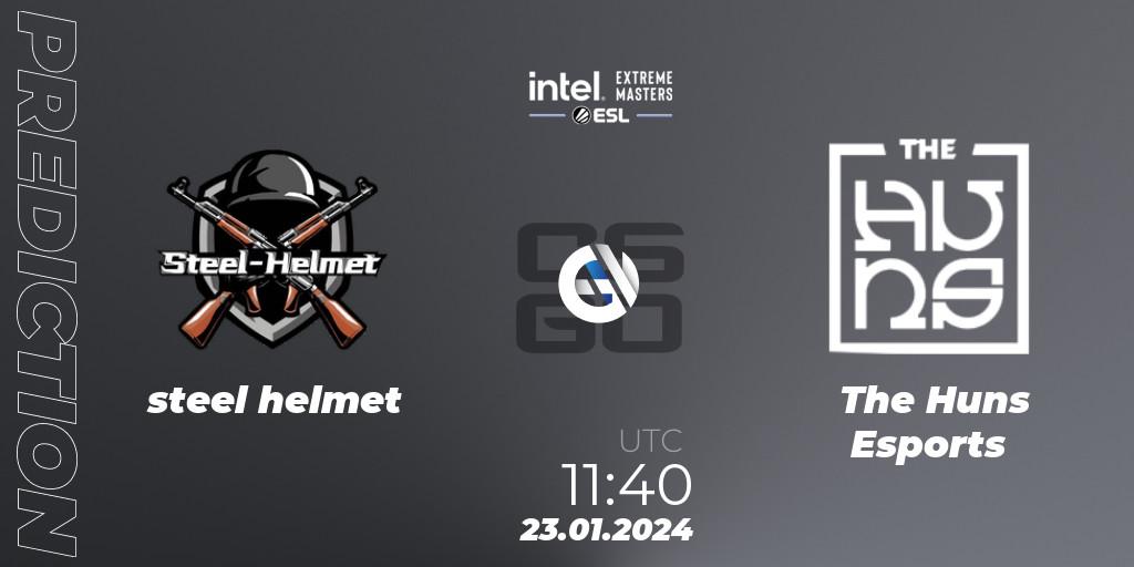 steel helmet - The Huns Esports: ennuste. 23.01.2024 at 11:40, Counter-Strike (CS2), Intel Extreme Masters China 2024: Asian Open Qualifier #1
