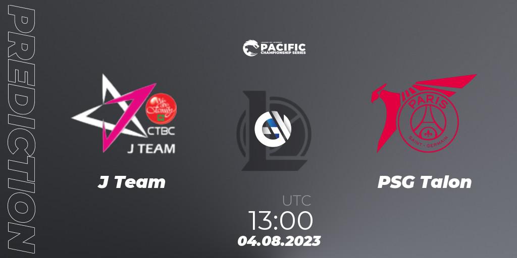 J Team - PSG Talon: ennuste. 05.08.2023 at 13:45, LoL, PACIFIC Championship series Group Stage