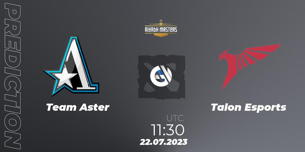 Team Aster - Talon Esports: ennuste. 22.07.2023 at 11:33, Dota 2, Riyadh Masters 2023 - Group Stage