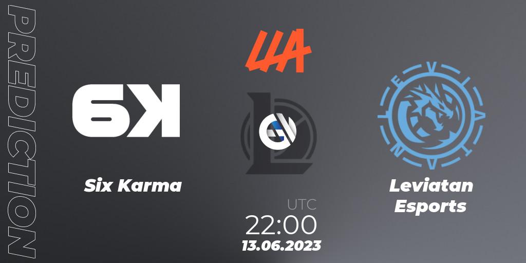 Six Karma - Leviatan Esports: ennuste. 13.06.23, LoL, LLA Closing 2023 - Group Stage