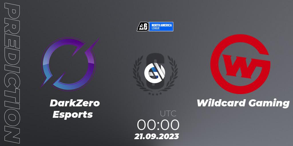 DarkZero Esports - Wildcard Gaming: ennuste. 21.09.2023 at 01:30, Rainbow Six, North America League 2023 - Stage 2