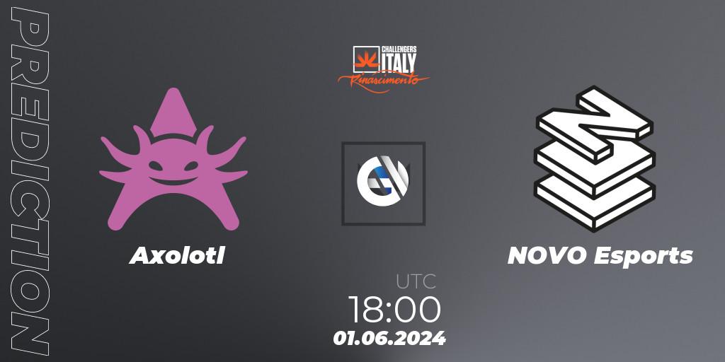 Axolotl - NOVO Esports: ennuste. 01.06.2024 at 18:00, VALORANT, VALORANT Challengers 2024 Italy: Rinascimento Split 2