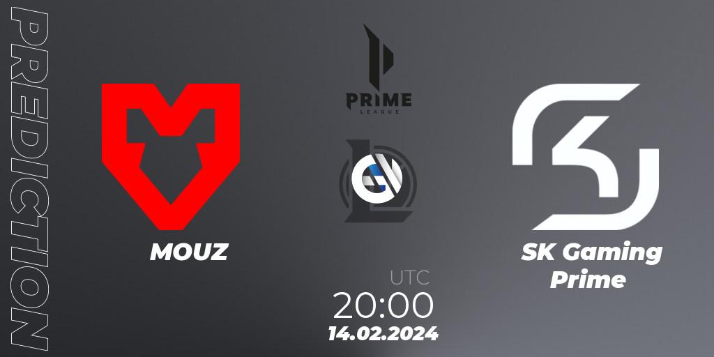 MOUZ - SK Gaming Prime: ennuste. 14.02.24, LoL, Prime League Spring 2024 - Group Stage