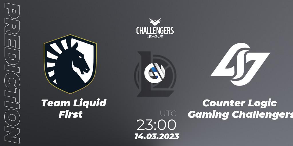 Team Liquid First - Counter Logic Gaming Challengers: ennuste. 14.03.23, LoL, NACL 2023 Spring - Playoffs