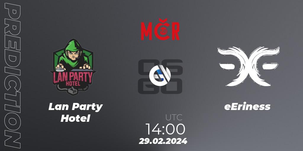 Lan Party Hotel - eEriness: ennuste. 29.02.2024 at 14:00, Counter-Strike (CS2), Tipsport Cup Winter 2024: Closed Qualifier