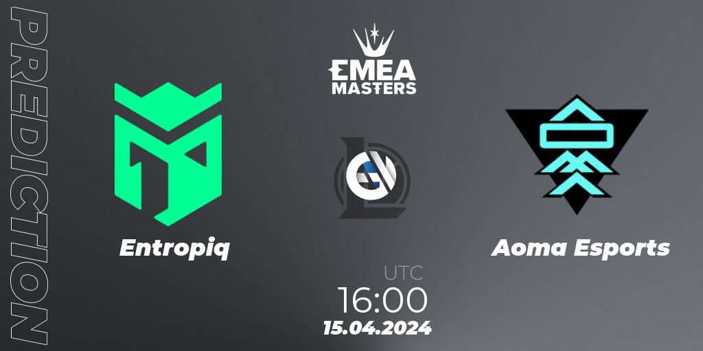 Entropiq - Aoma Esports: ennuste. 15.04.24, LoL, EMEA Masters Spring 2024 - Play-In