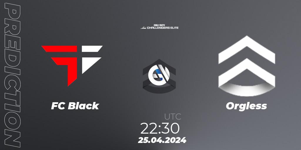 FC Black - Orgless: ennuste. 25.04.2024 at 22:30, Call of Duty, Call of Duty Challengers 2024 - Elite 2: NA