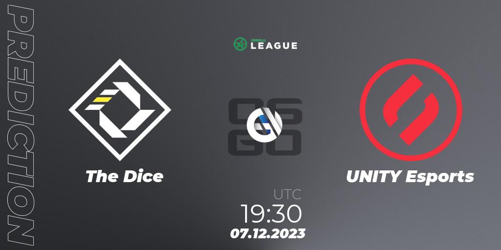 The Dice - UNITY Esports: ennuste. 07.12.2023 at 19:30, Counter-Strike (CS2), ESEA Season 47: Main Division - Europe