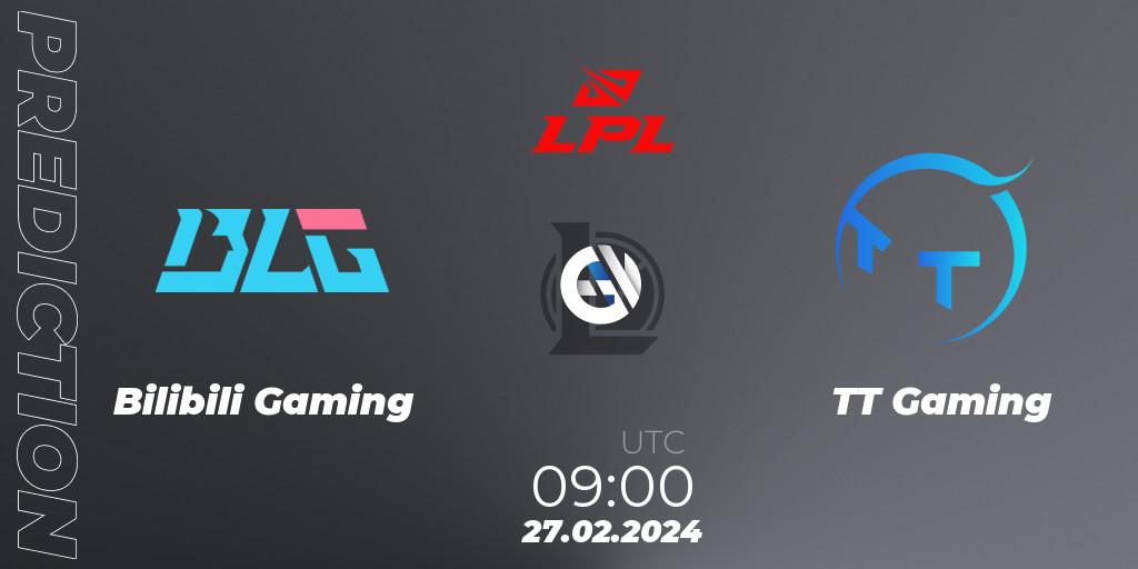 Bilibili Gaming - TT Gaming: ennuste. 27.02.24, LoL, LPL Spring 2024 - Group Stage