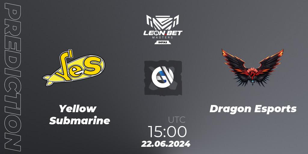 Yellow Submarine - Dragon Esports: ennuste. 22.06.2024 at 15:30, Dota 2, Leon Masters #1