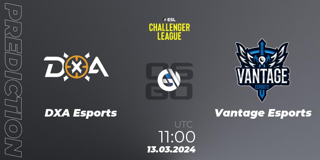 DXA Esports - Vantage Esports: ennuste. 13.03.2024 at 11:10, Counter-Strike (CS2), ESL Challenger League Season 47: Oceania