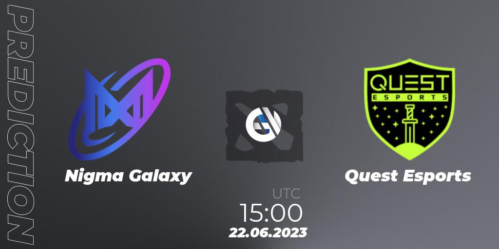 Nigma Galaxy - PSG Quest: ennuste. 22.06.2023 at 15:02, Dota 2, Riyadh Masters 2023 MENA Qualifier