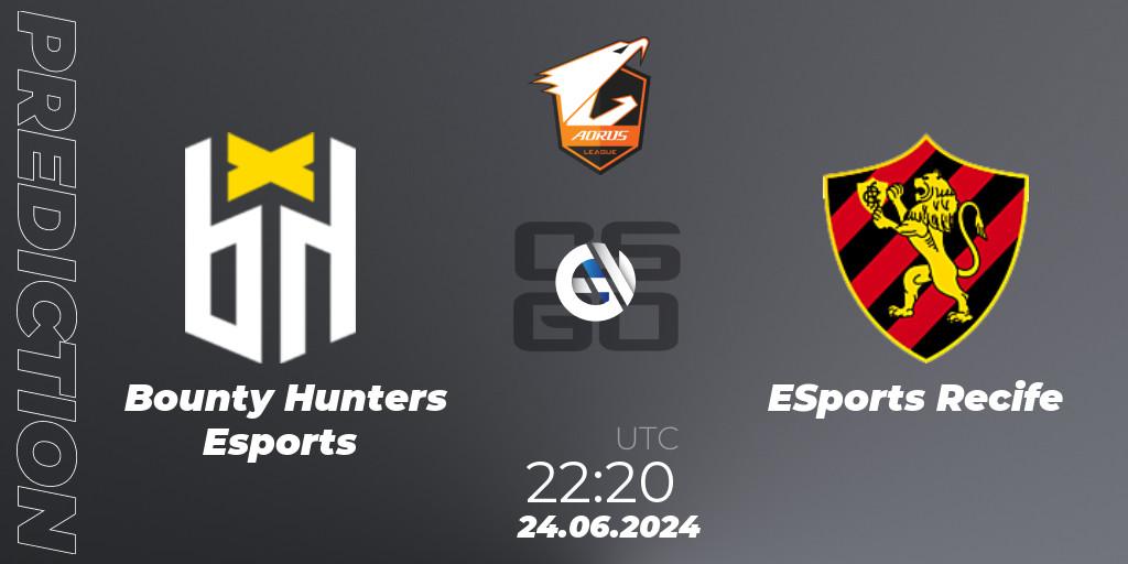 Bounty Hunters Esports - ESports Recife: ennuste. 24.06.2024 at 22:20, Counter-Strike (CS2), Aorus League 2024 Season 1: Brazil