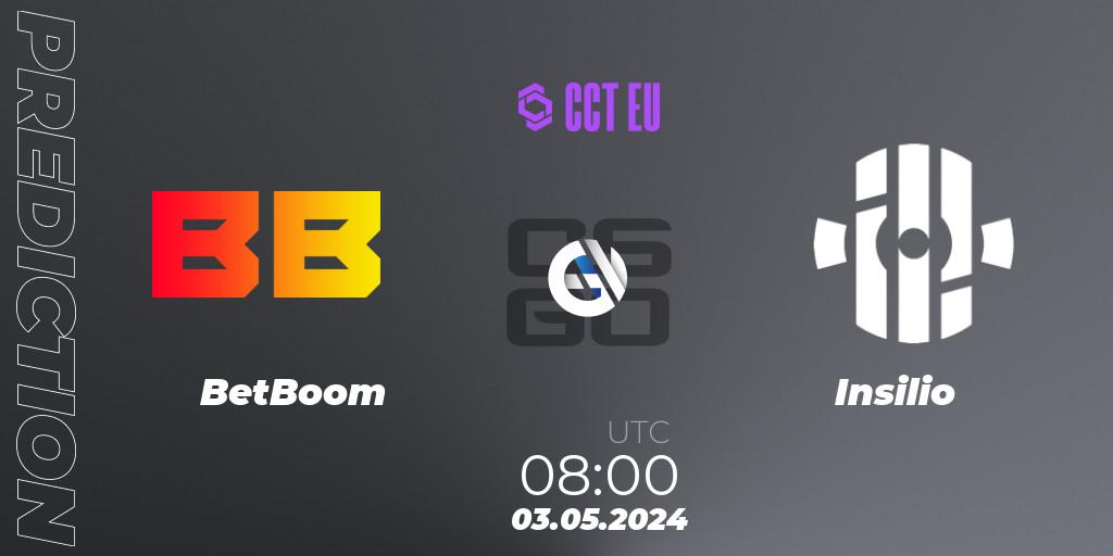 BetBoom - Insilio: ennuste. 03.05.2024 at 08:00, Counter-Strike (CS2), CCT Season 2 Europe Series 1