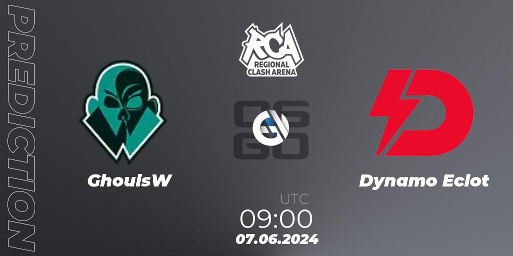 GhoulsW - Dynamo Eclot: ennuste. 07.06.2024 at 09:00, Counter-Strike (CS2), Regional Clash Arena Europe