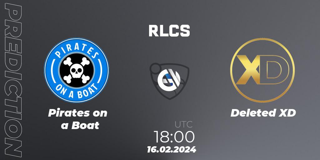 Pirates on a Boat - Deleted XD: ennuste. 16.02.2024 at 18:00, Rocket League, RLCS 2024 - Major 1: North America Open Qualifier 2