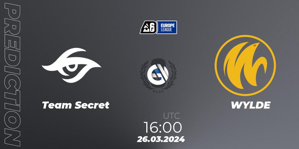Team Secret - WYLDE: ennuste. 26.03.24, Rainbow Six, Europe League 2024 - Stage 1