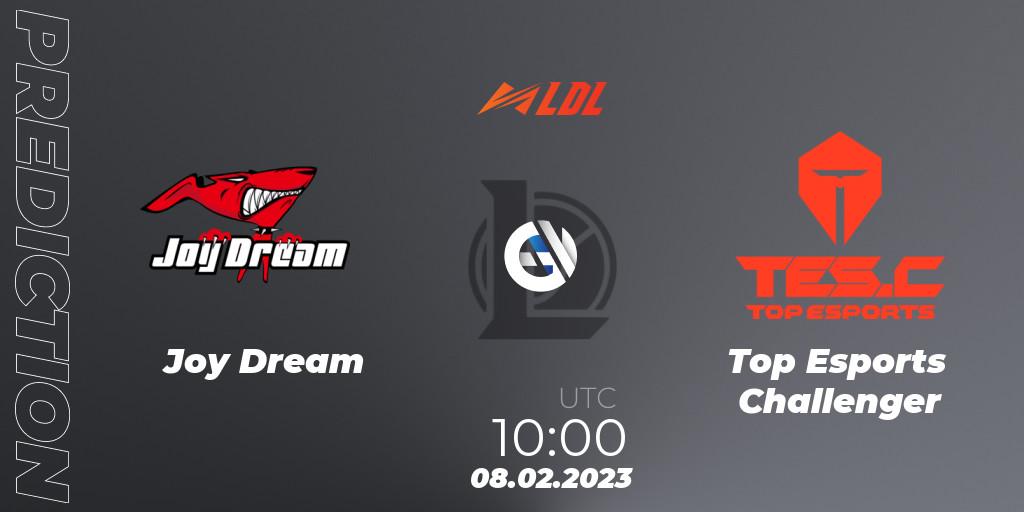 Joy Dream - Top Esports Challenger: ennuste. 08.02.2023 at 09:33, LoL, LDL 2023 - Swiss Stage