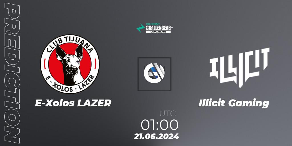 E-Xolos LAZER - Illicit Gaming: ennuste. 21.06.2024 at 01:30, VALORANT, VALORANT Challengers 2024 LAN: Split 2
