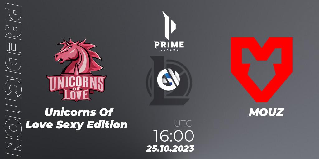 Unicorns Of Love Sexy Edition - MOUZ: ennuste. 25.10.2023 at 16:00, LoL, Prime League Pokal 2023